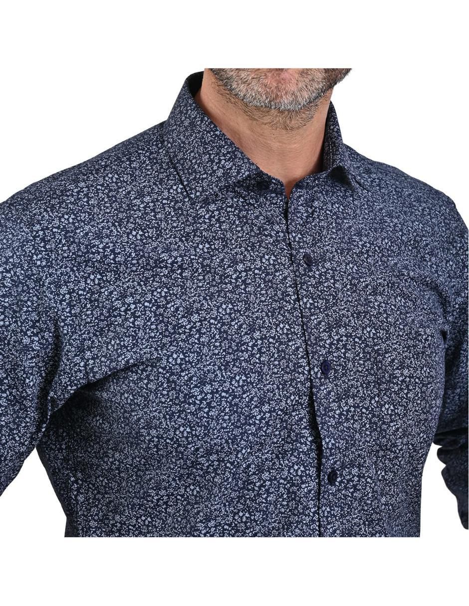 "camisa/sobrecamisa" casual michel blanc "de" (si aplica) algodón y poliéster "manga" larga "para hombre"