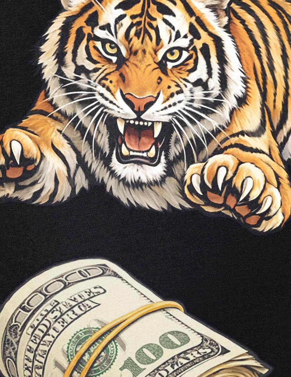 Playera Tiger Money cuello redondo para hombre 4
