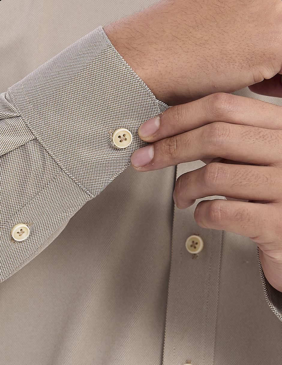 Camisa business casual manga larga para hombre 6