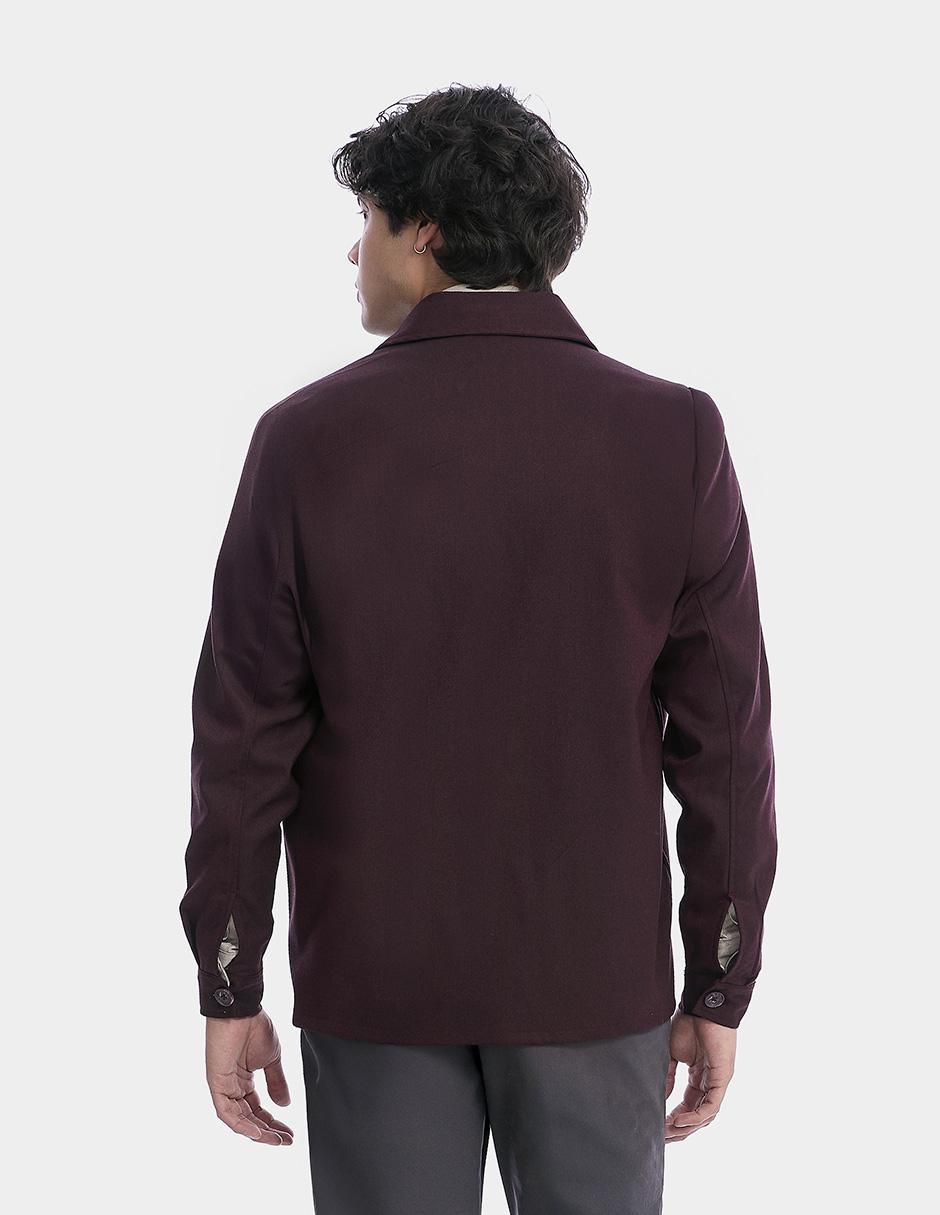 Sobrecamisa casual manga larga para hombre 4