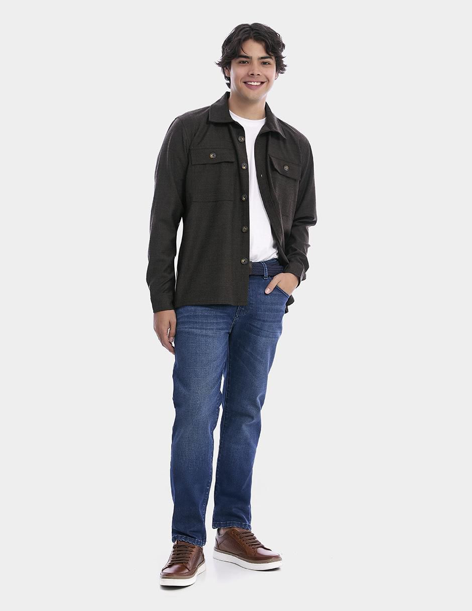 Sobrecamisa casual Vittorio Forti manga larga para hombre 2