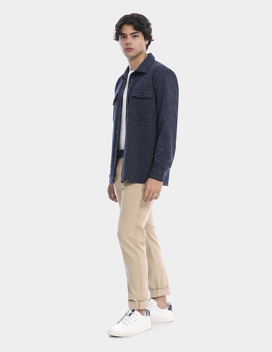 Sobrecamisa casual manga larga para hombre 2