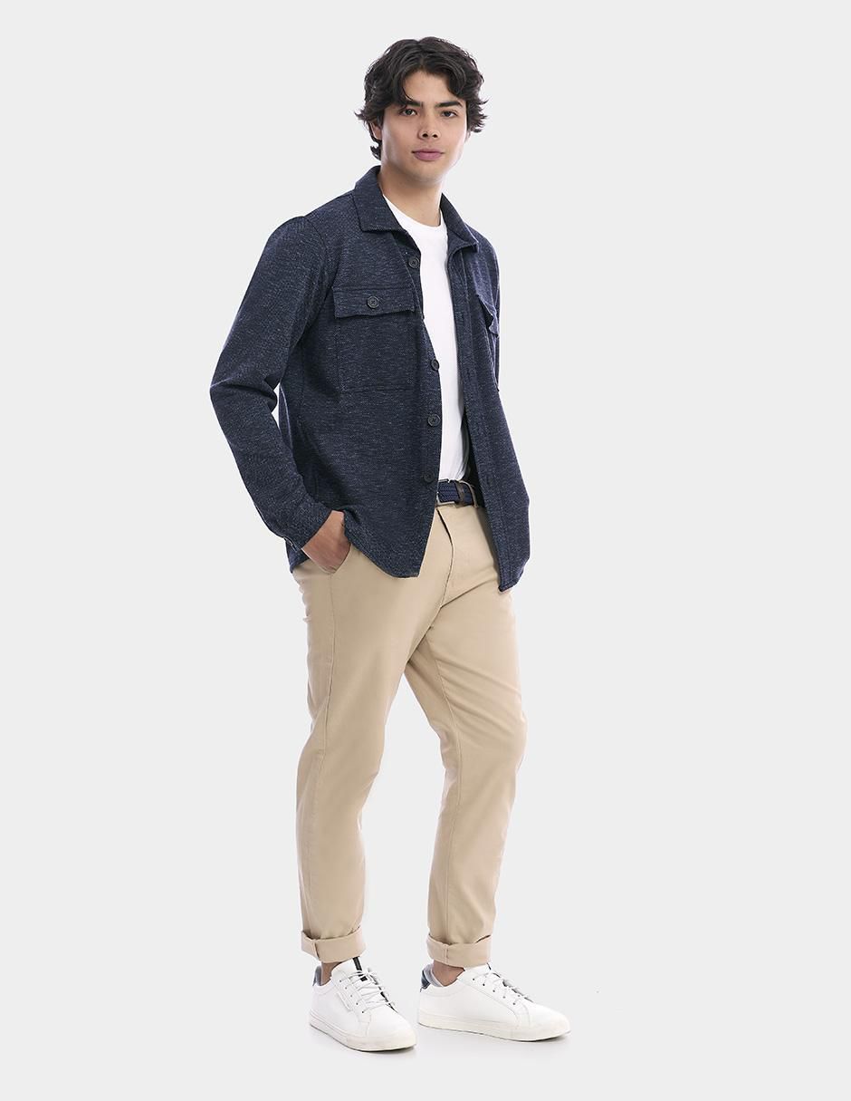 Sobrecamisa casual manga larga para hombre 3