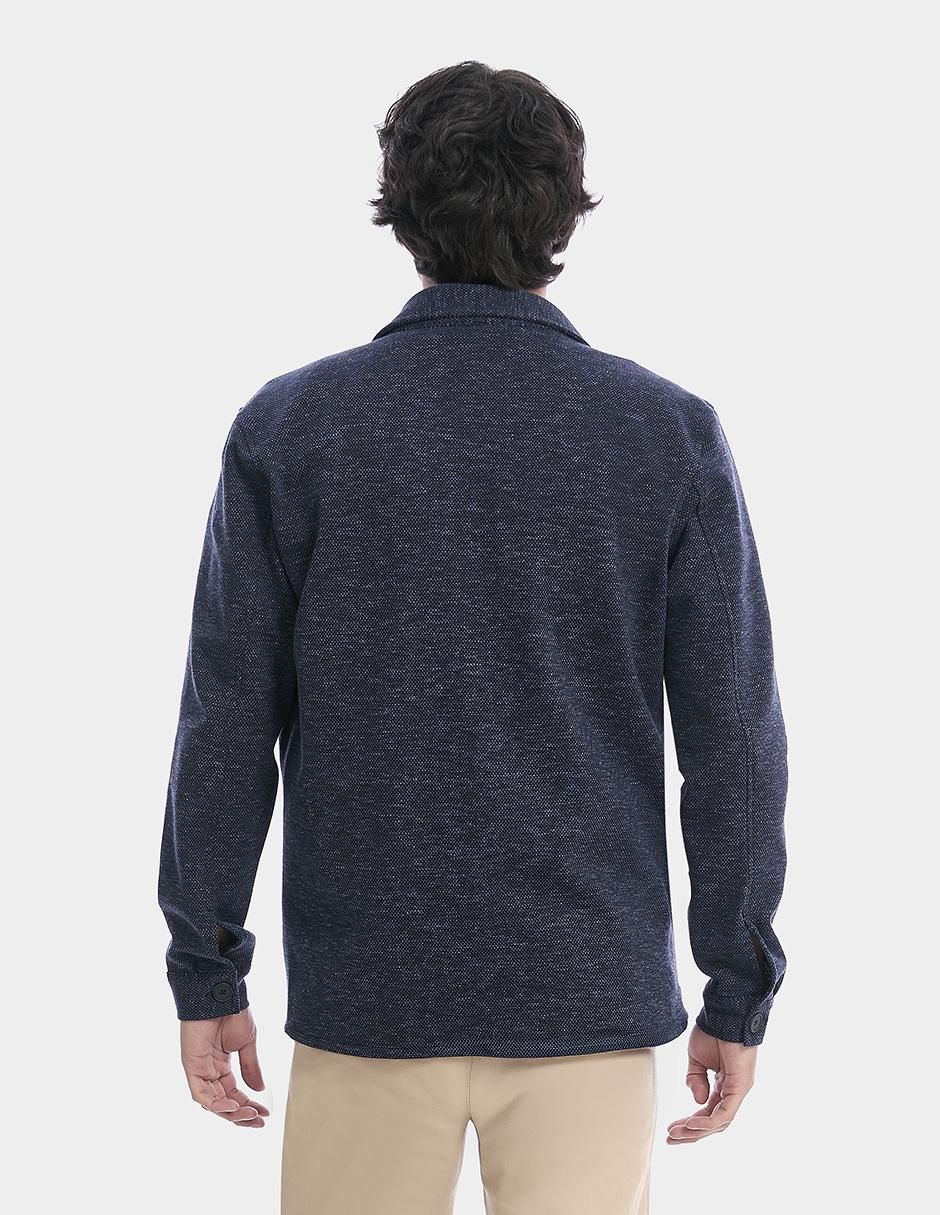 Sobrecamisa casual manga larga para hombre 4