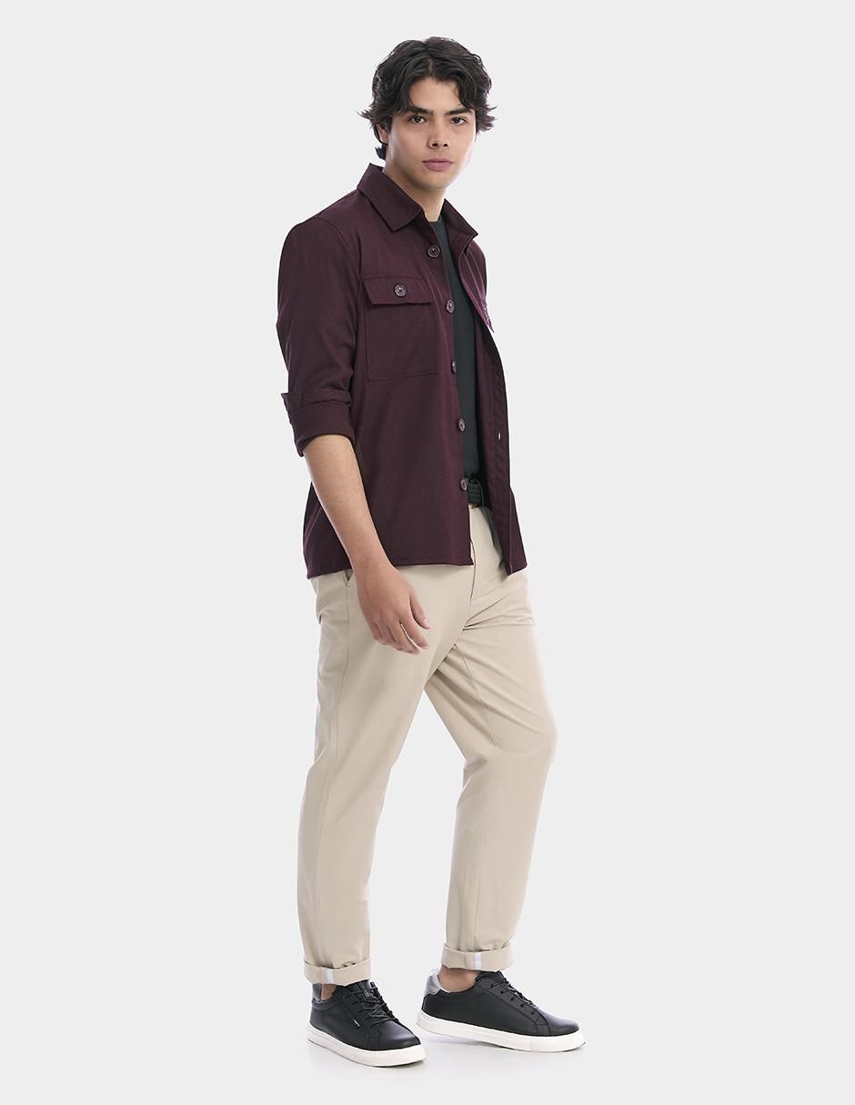 "pantalón" business casual regular slim vittorio forti "de" algodón y poliamida "para hombre"