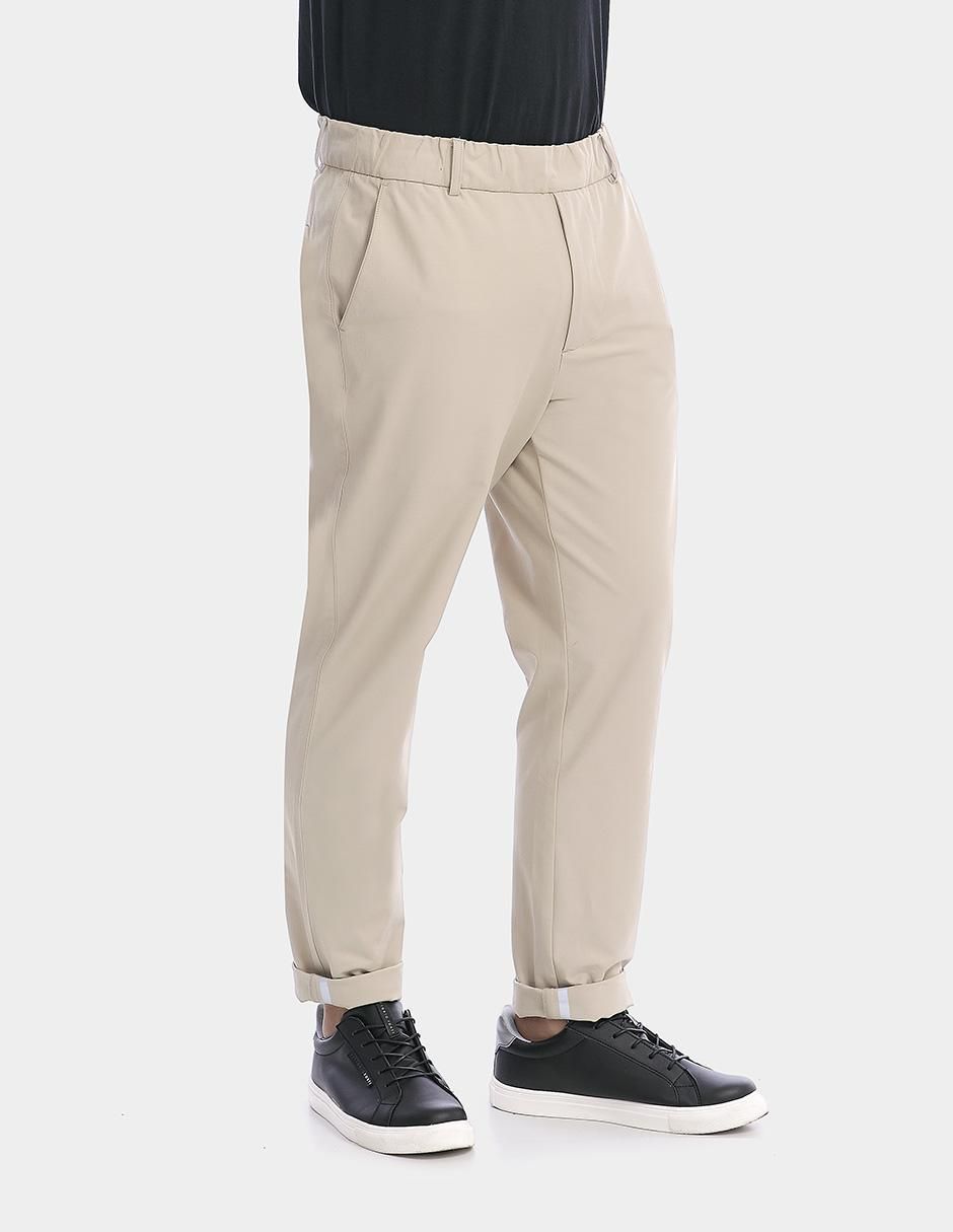 "pantalón" business casual regular slim vittorio forti "de" algodón y poliamida "para hombre"