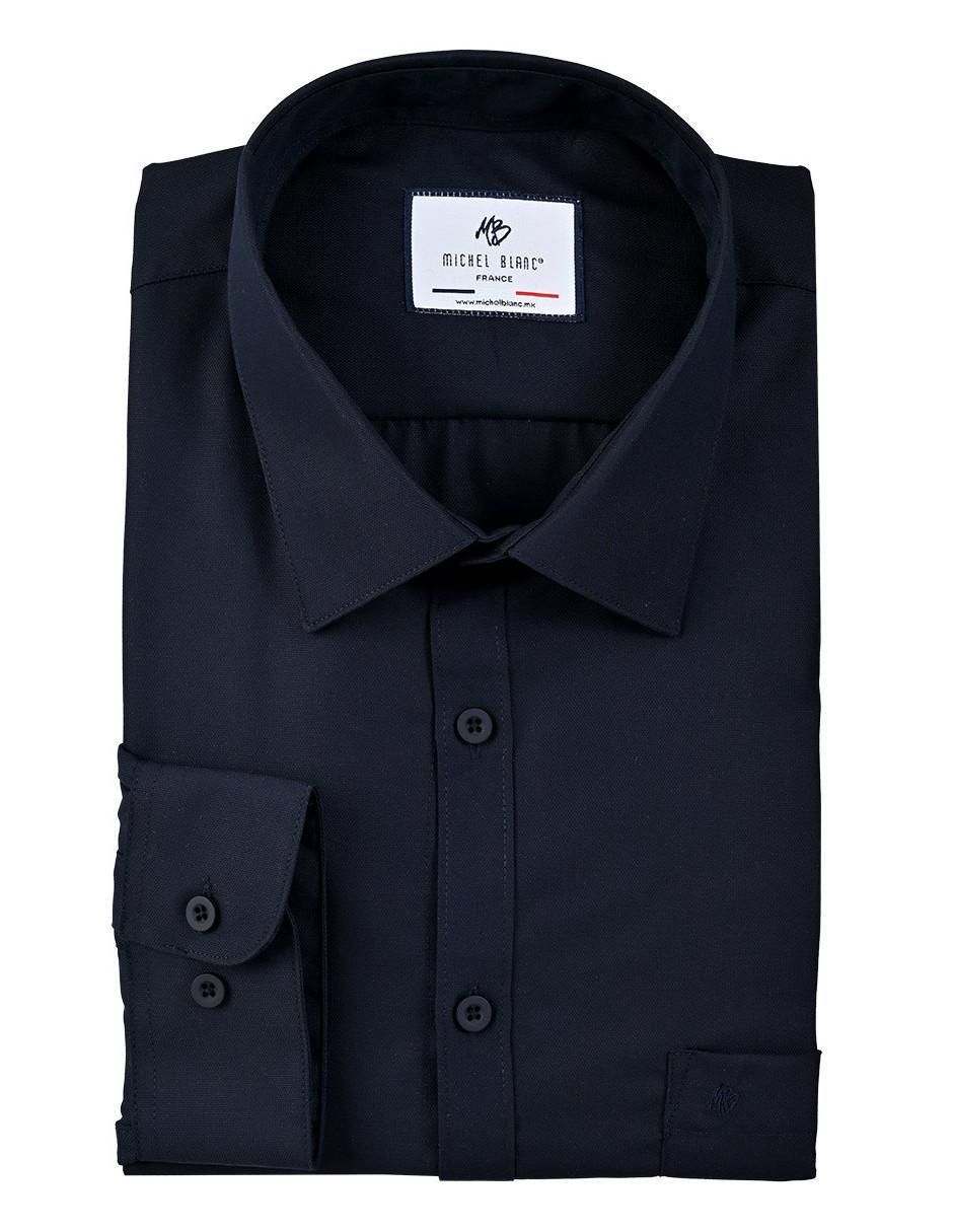 "camisa/sobrecamisa" casual michel blanc "de" (si aplica) bambú y microfibra "manga" larga "para hombre"