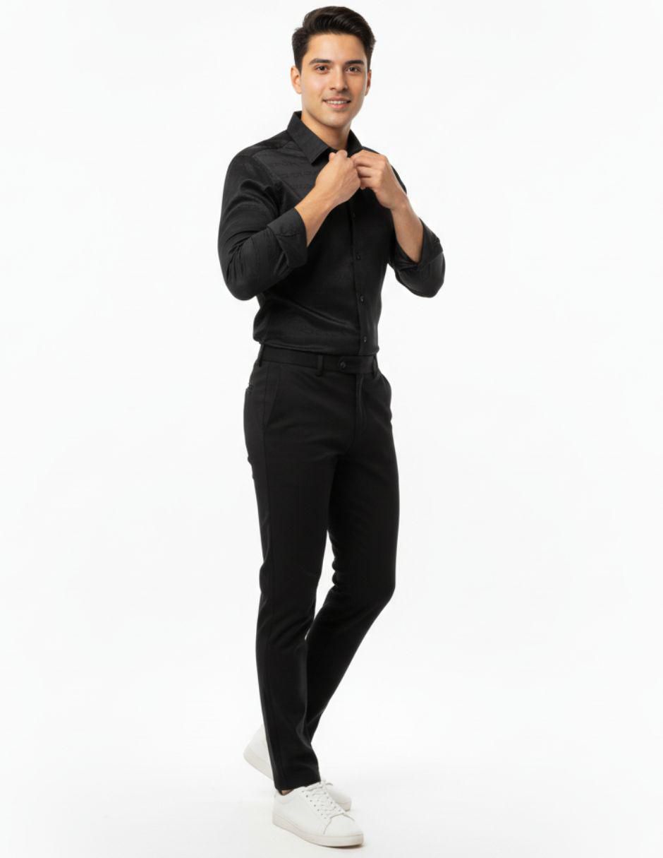 Camisa casual manga larga para hombre 3