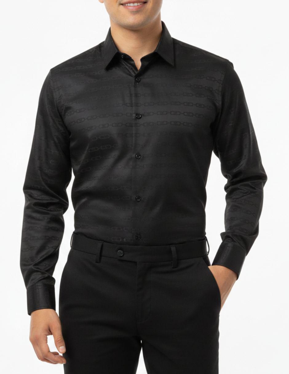 Camisa casual manga larga para hombre 4