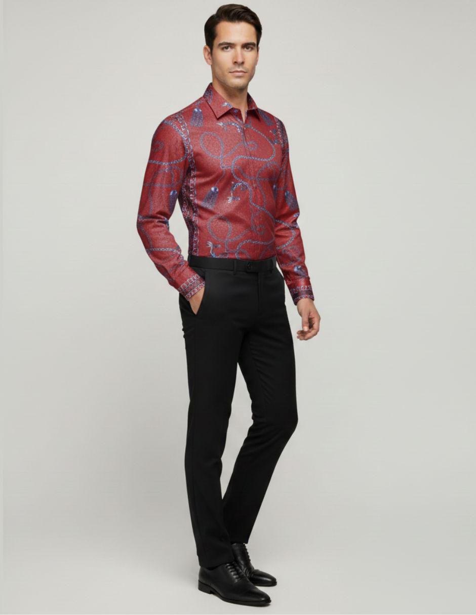 Camisa casual manga larga para hombre 2