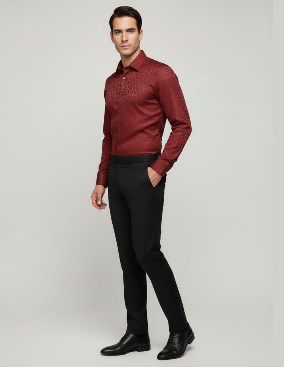 Camisa casual manga larga para hombre 2