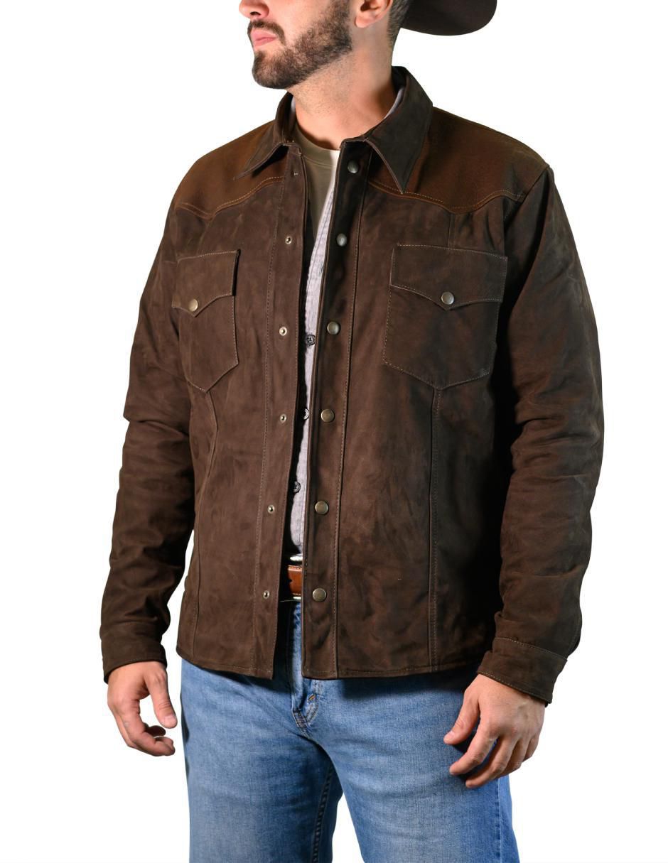 Chamarra de piel para hombre