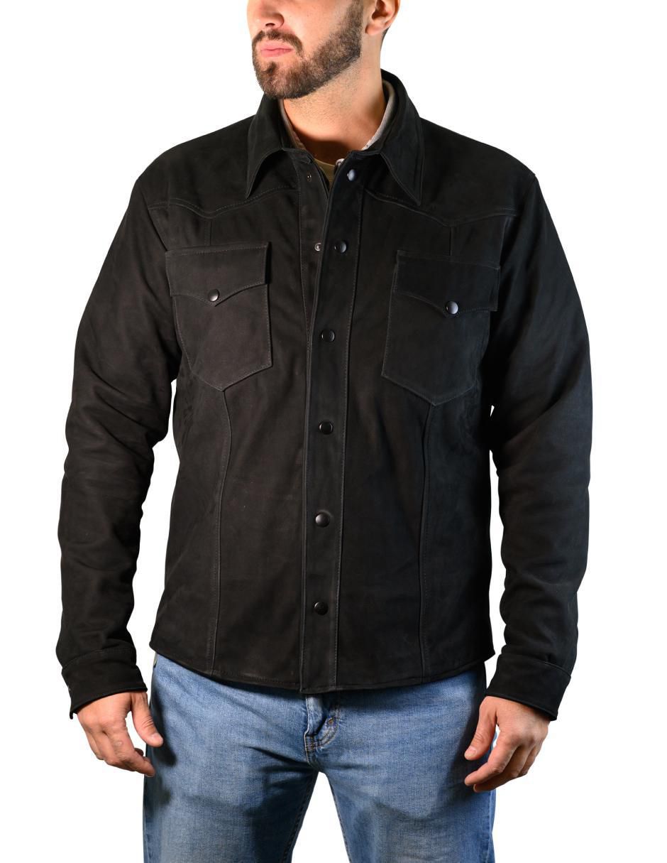 Chamarra casual de piel para hombre Chamarra casual de piel para hombre
