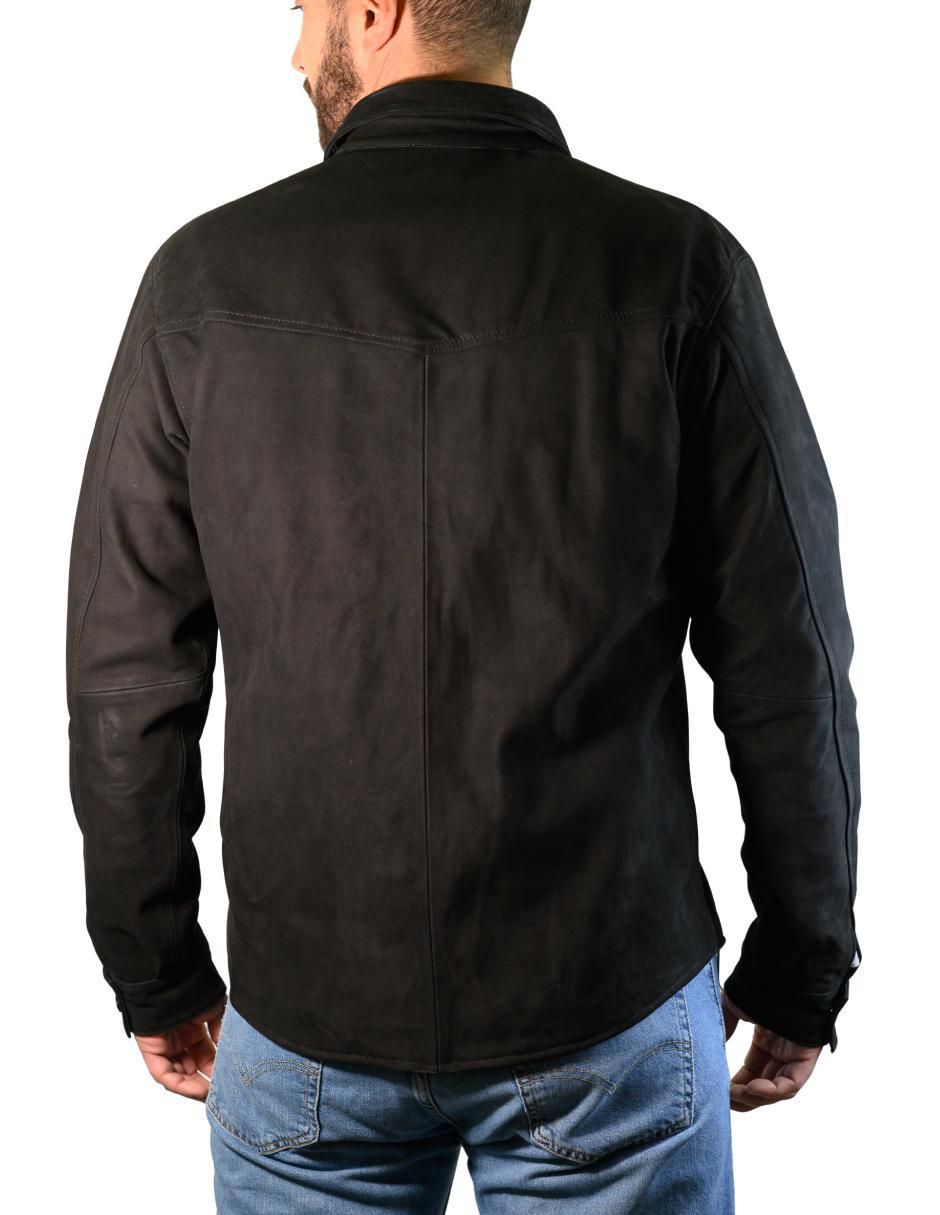 Chamarra casual de piel para hombre 5