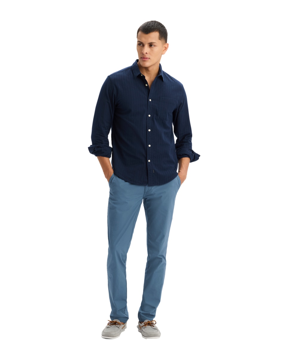 Camisa casual de algodón manga larga para hombre 4