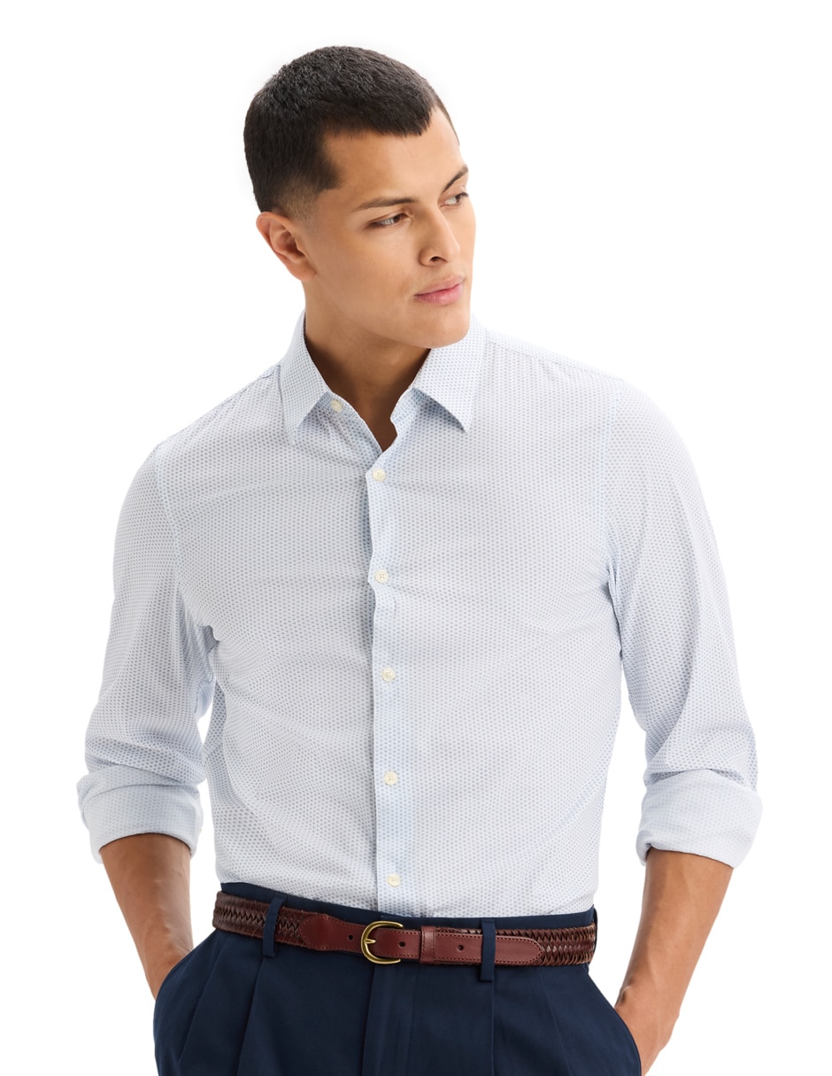 Camisa formal de algodón manga larga para hombre 4