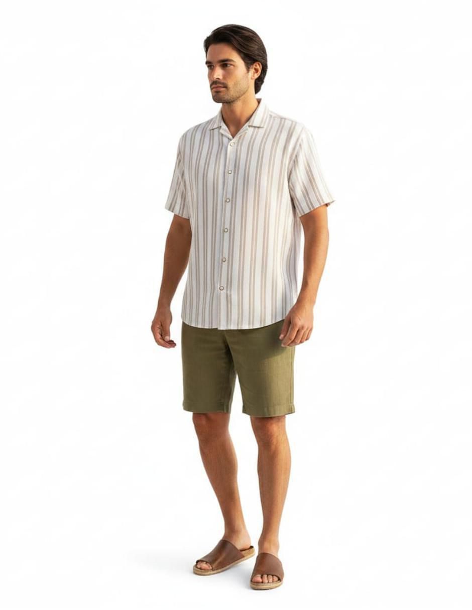 Camisa casual manga corta para hombre 4