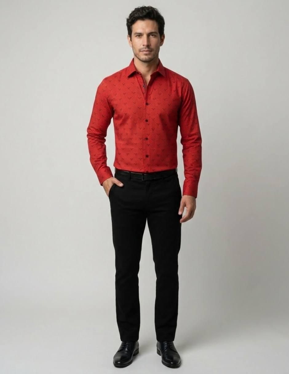 Camisa casual y algodón manga larga para hombre 3