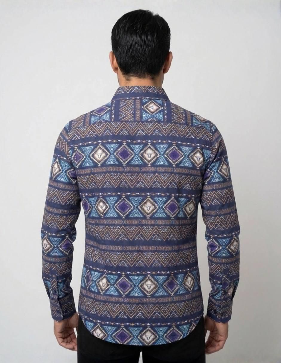 "camisa/sobrecamisa" casual pavini "de" (si aplica) poliéster y algodón "manga" larga "para hombre"