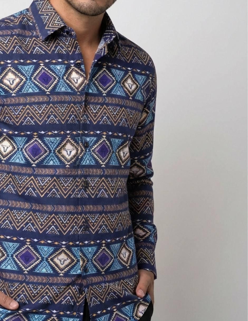 "camisa/sobrecamisa" casual pavini "de" (si aplica) poliéster y algodón "manga" larga "para hombre"