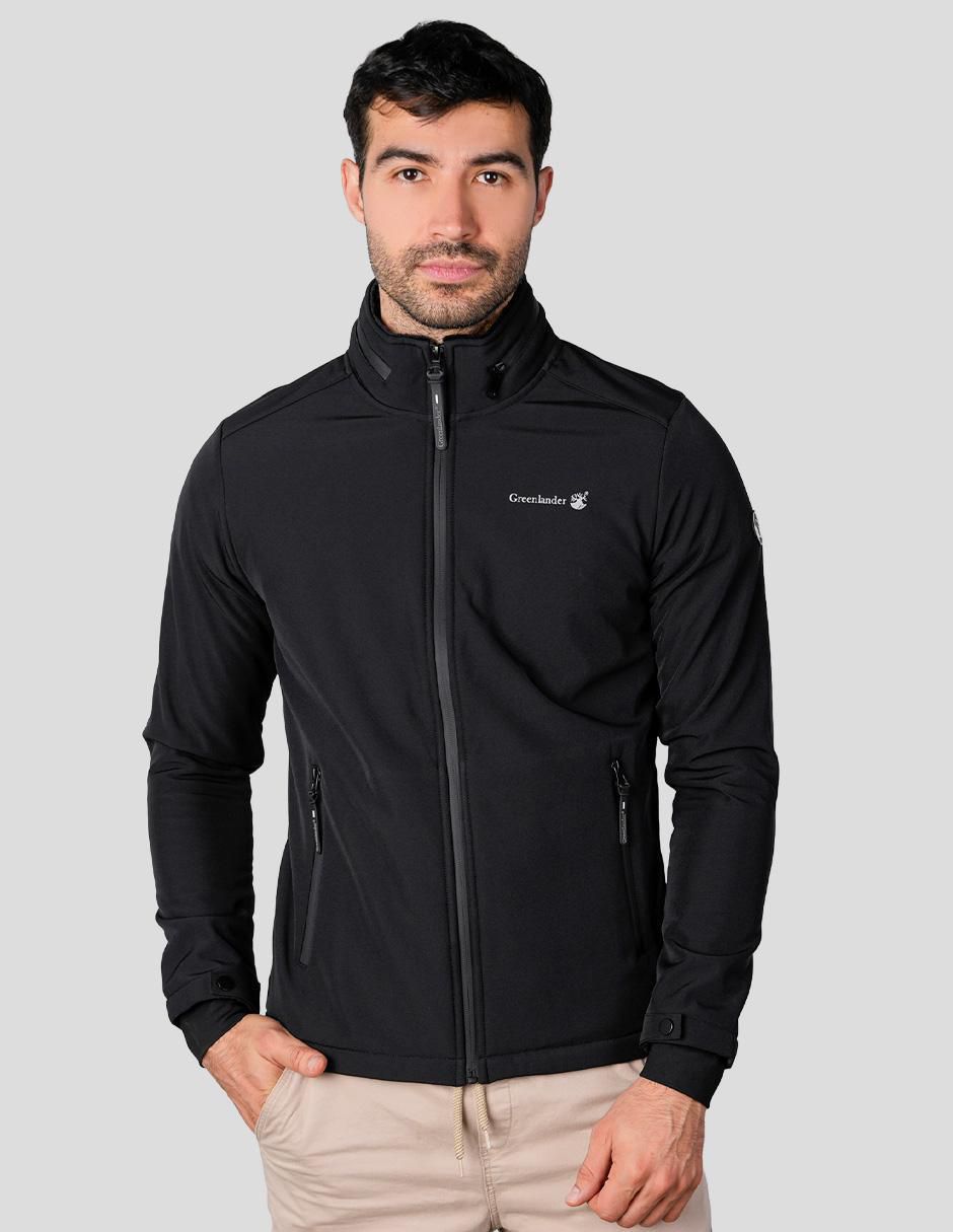 Chamarra casual impermeable capucha desmontable para hombre