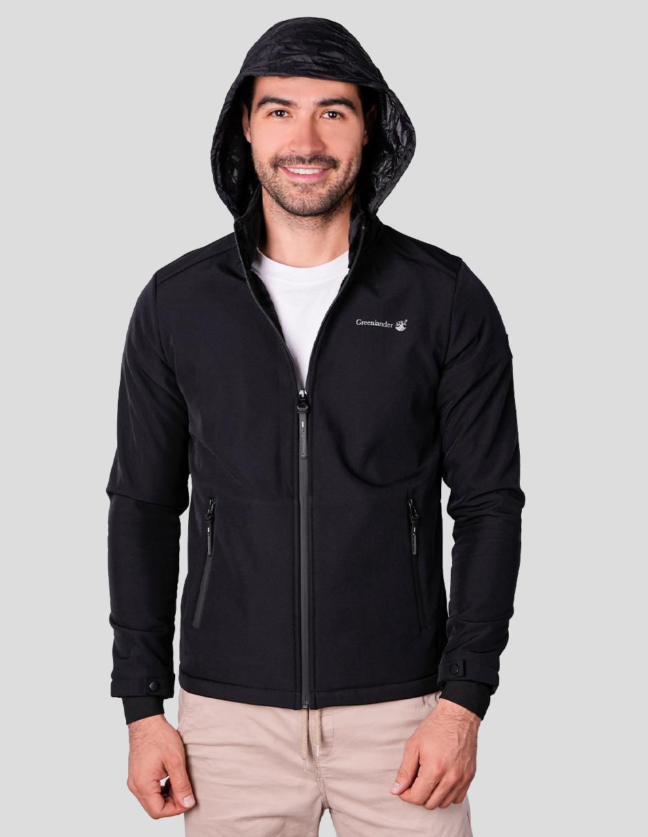 Chamarra casual impermeable capucha desmontable para hombre 4