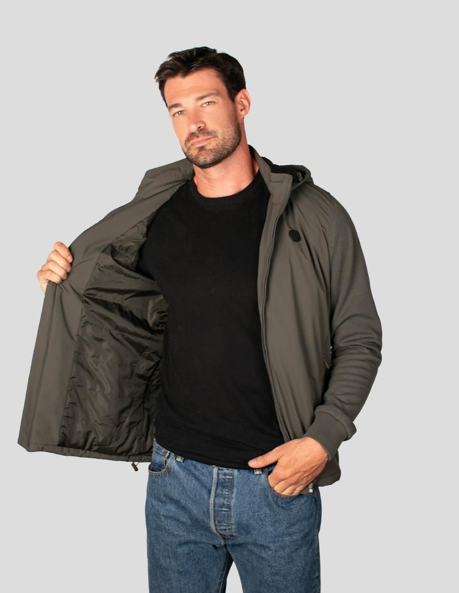 Chamarra casual Greenlander capucha desmontable para hombre
