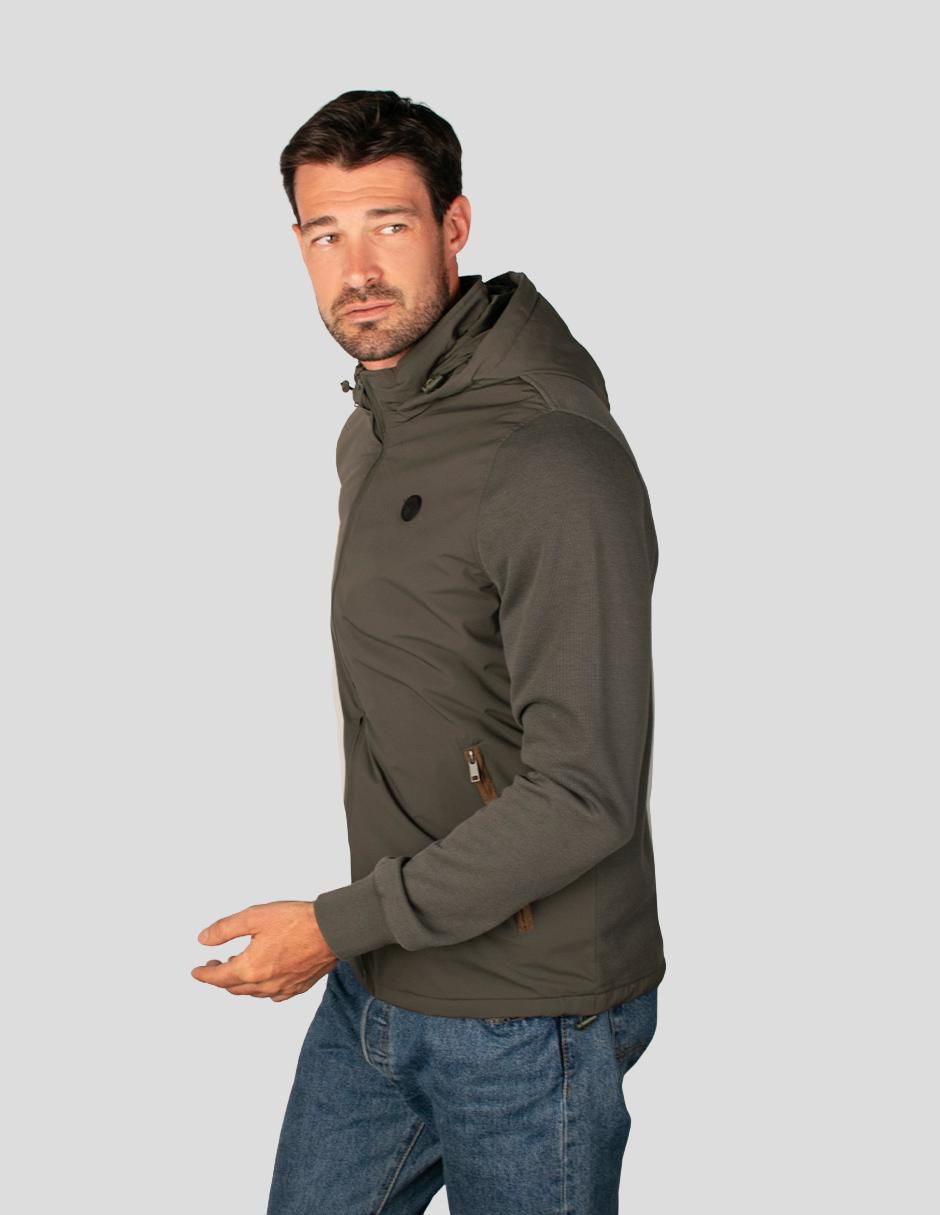 Chamarra casual Greenlander capucha desmontable para hombre