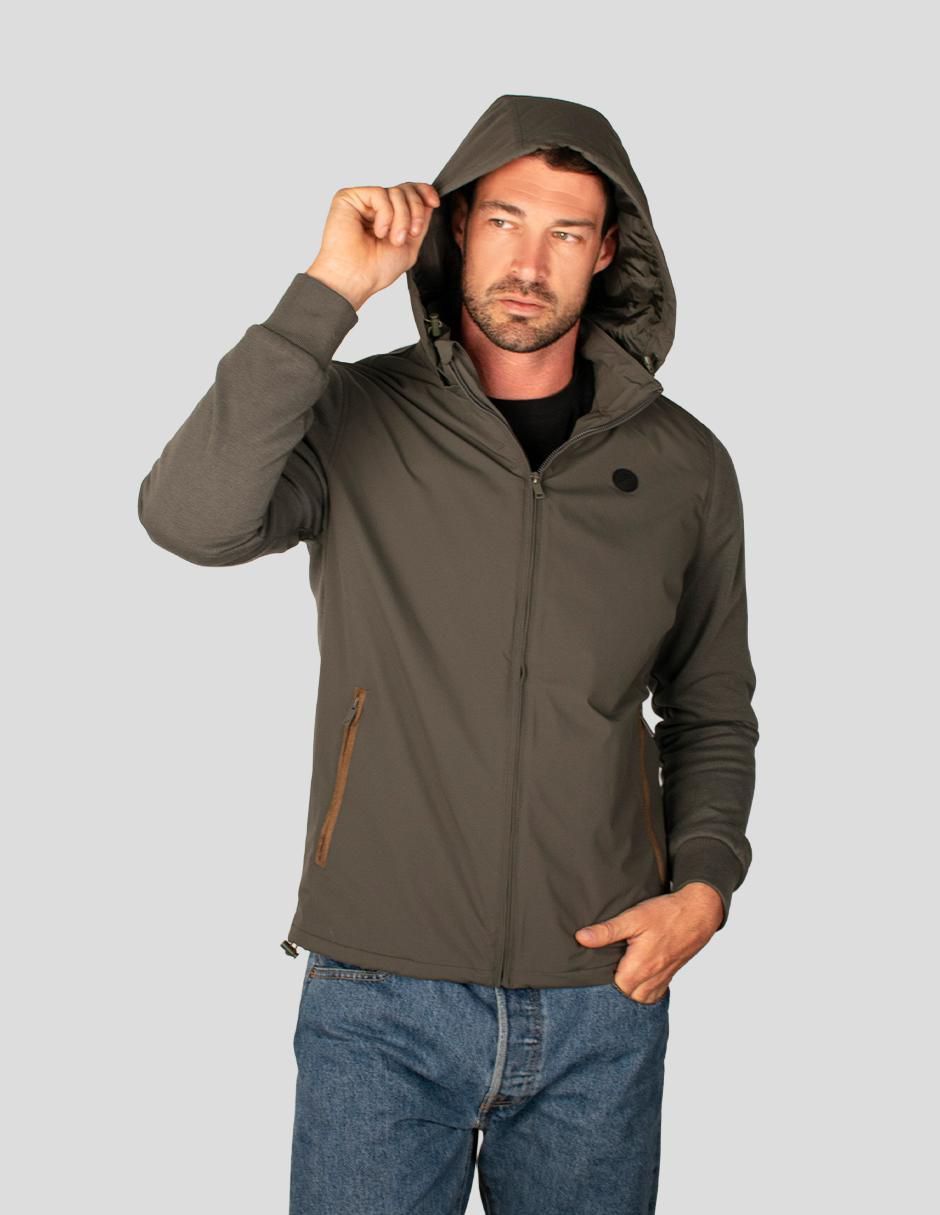 Chamarra casual Greenlander capucha desmontable para hombre