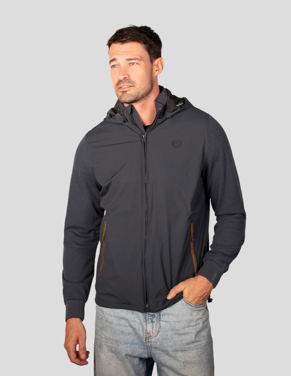 Chamarra casual capucha desmontable para hombre Chamarra casual capucha desmontable para hombre