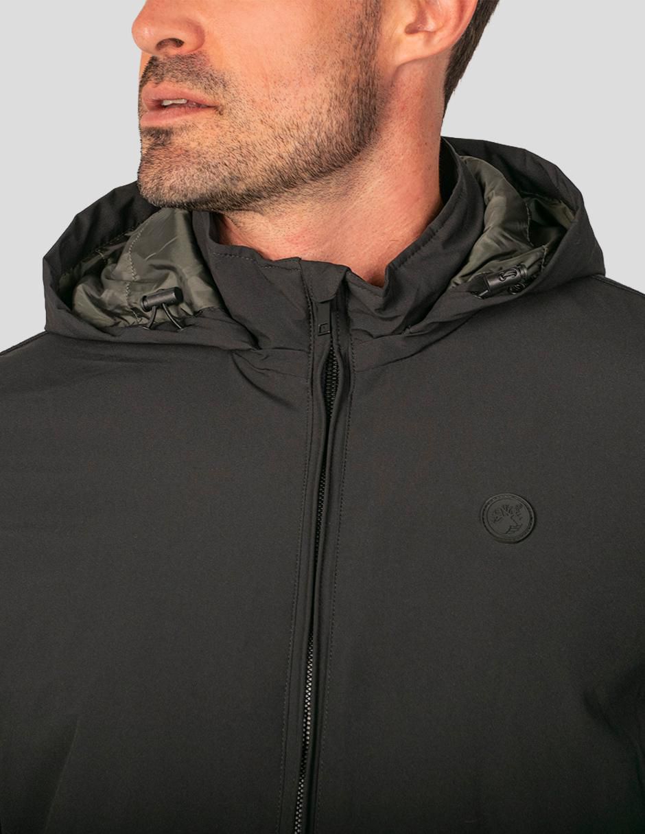 Chamarra casual capucha desmontable para hombre 2