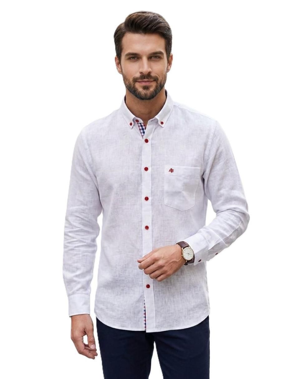 Camisa casual manga larga para hombre 3