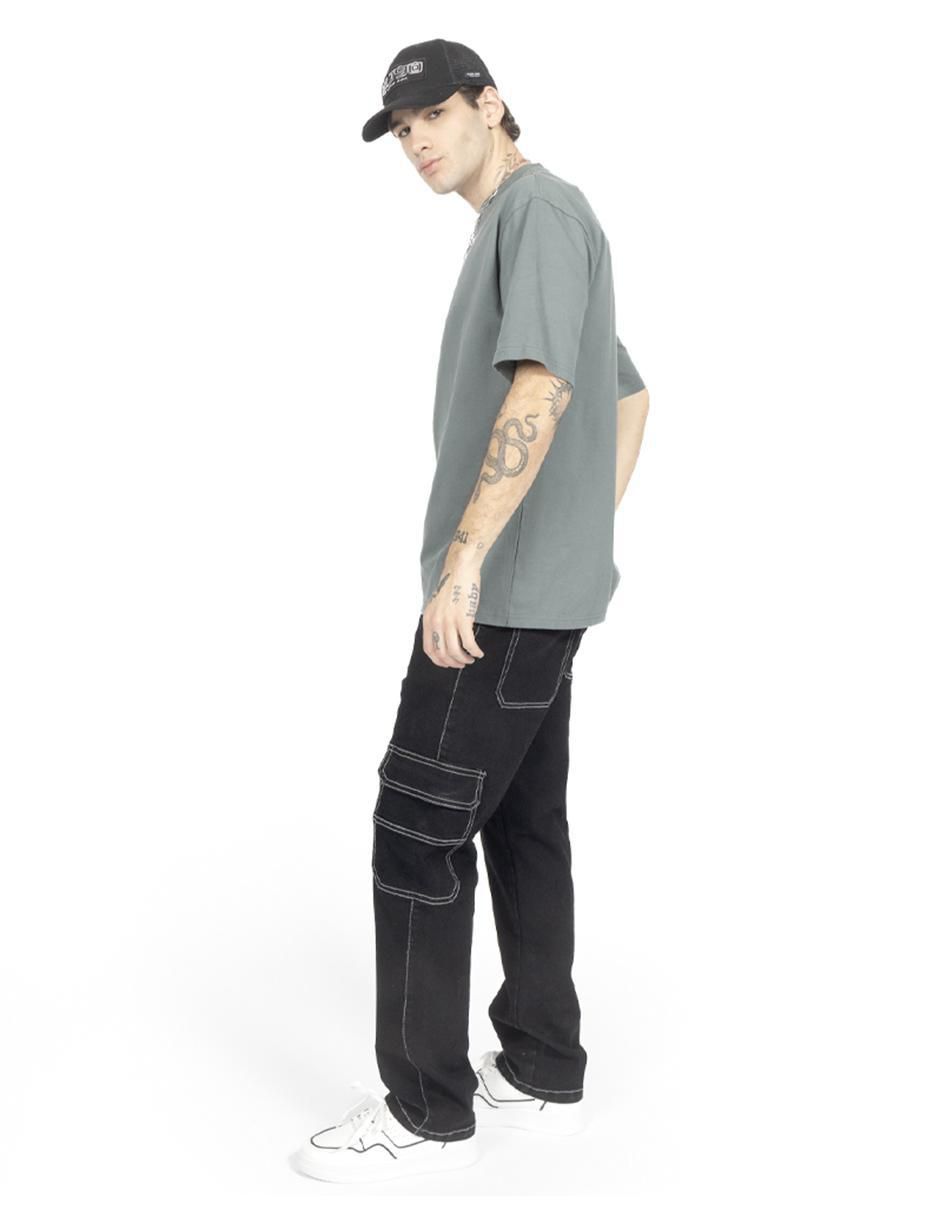 "jeans" cargo baggy quarry para hombre de bolsillos con tapa qc210871 "lavado" ninguno "para hombre"