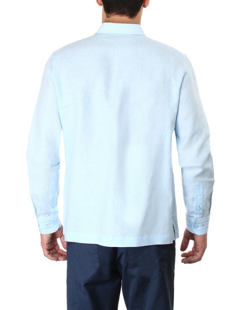 Guayabera manga larga para hombre 2