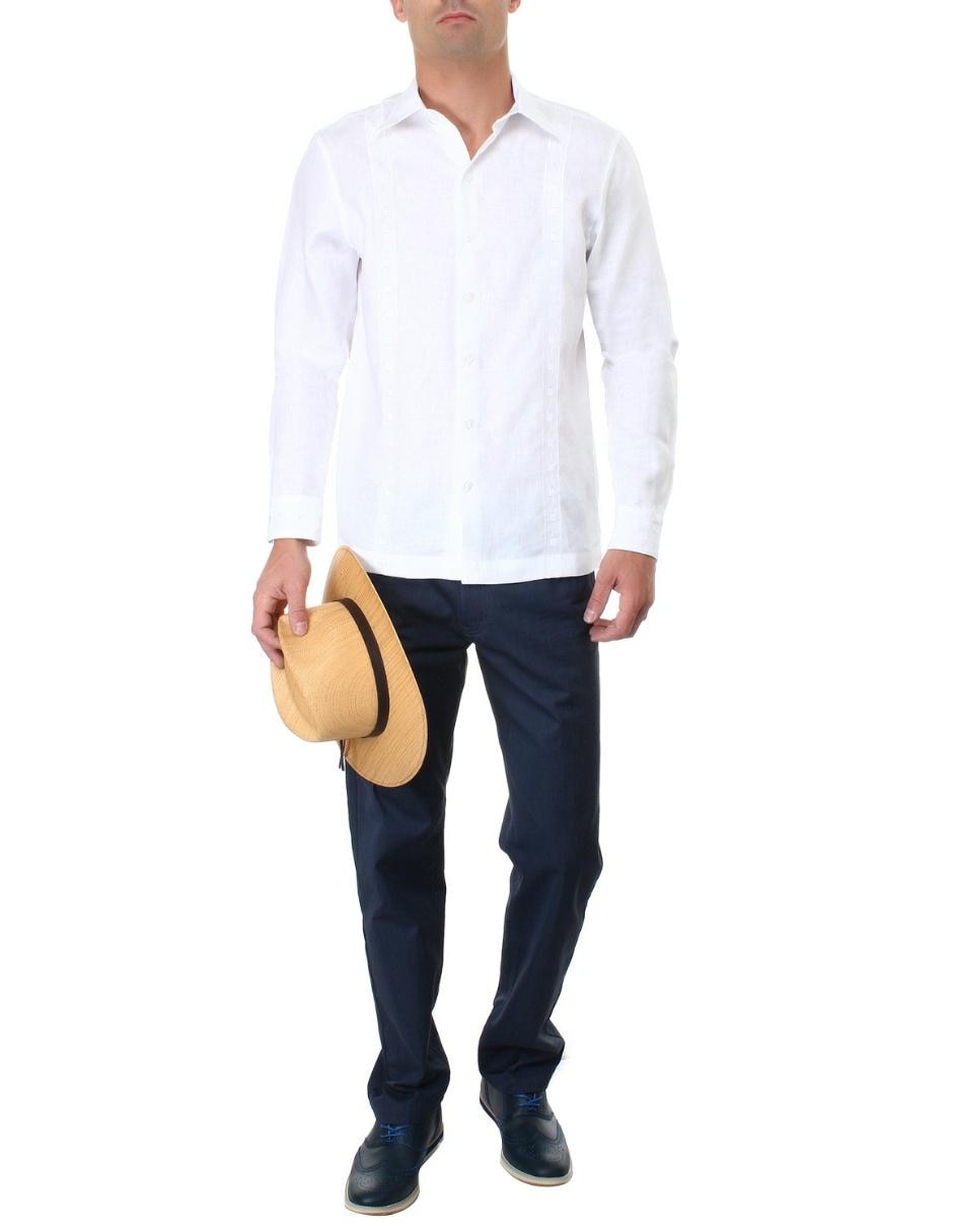 GUAYABERA ÁBITO 1709 M/L L, CH, BLANCO