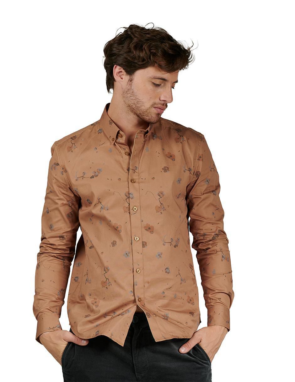 Camisa casual de algodón manga larga para hombre 1