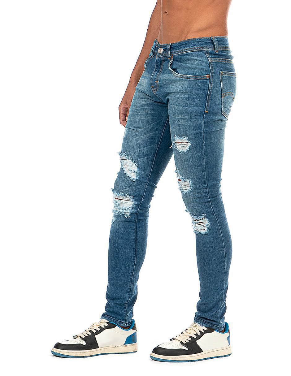 Jeans skinny Opp´s Jeans lavado destruido para hombre