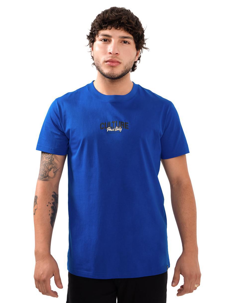 Playera 04-5080Azr cuello redondo para hombre