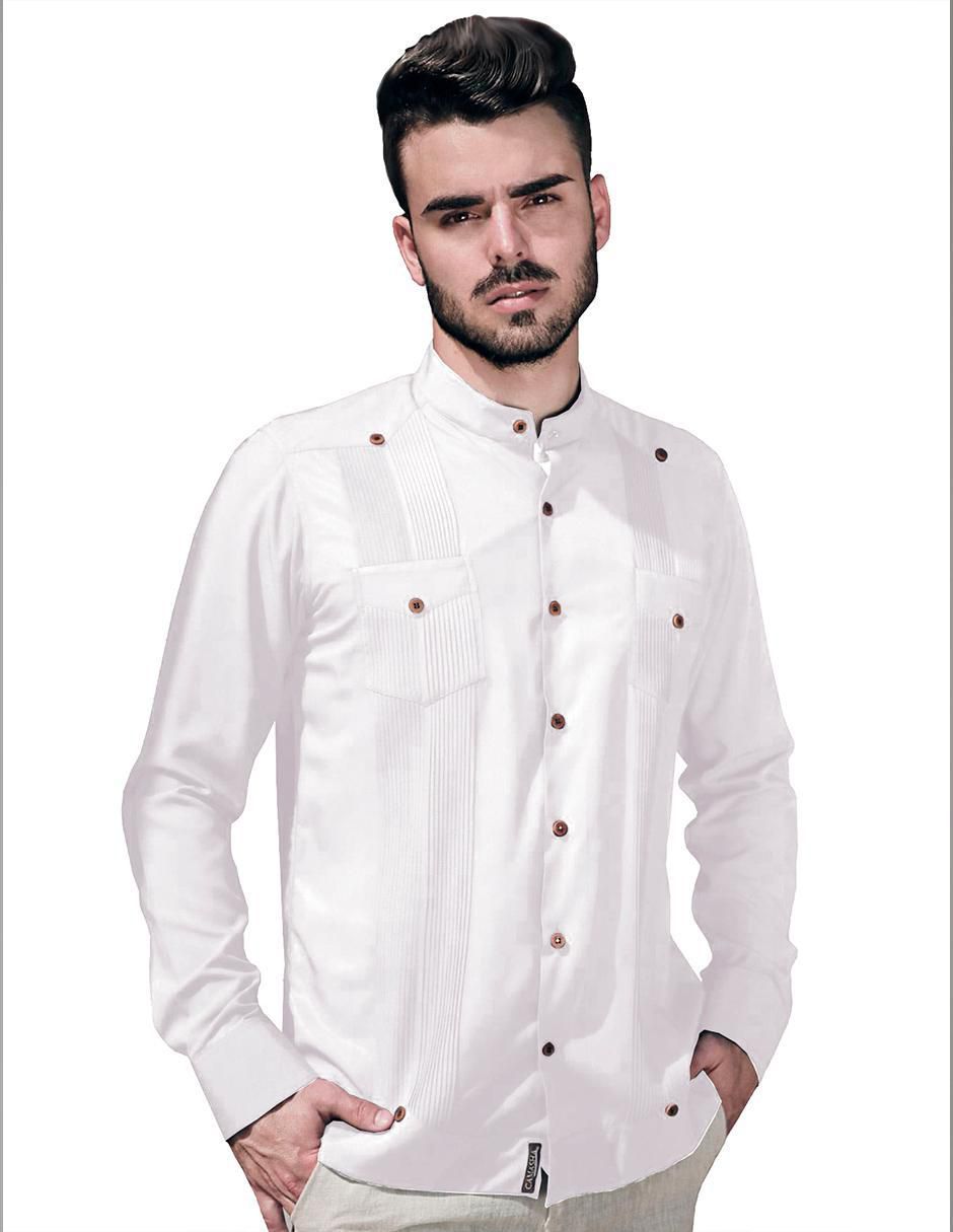 Guayabera manga larga para hombre 1
