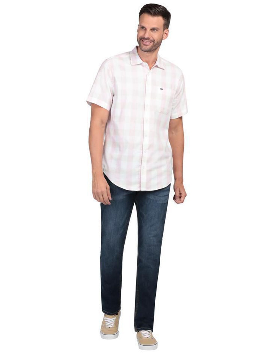Camisa casual de algodón manga corta para hombre 4