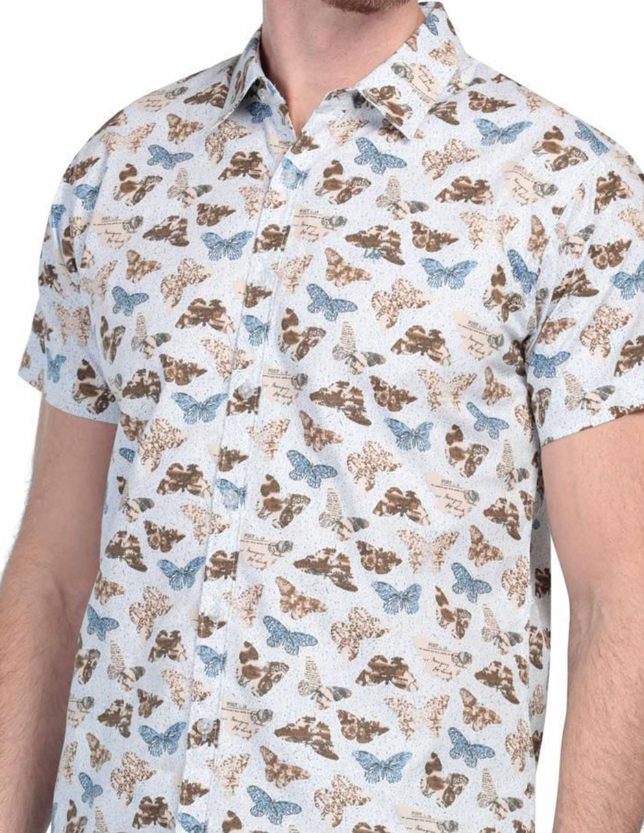 Camisa casual de algodón manga corta para hombre 5