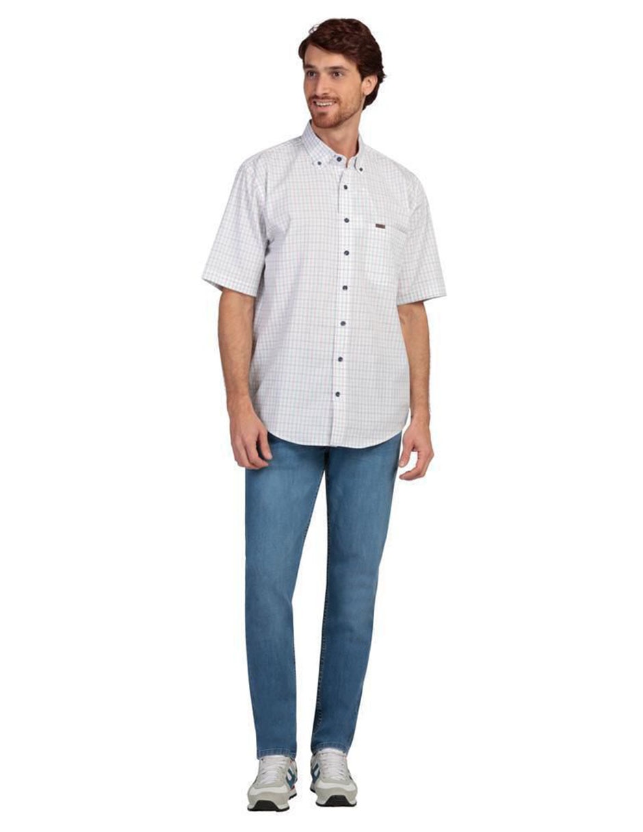 Camisa casual de algodón manga corta para hombre 4