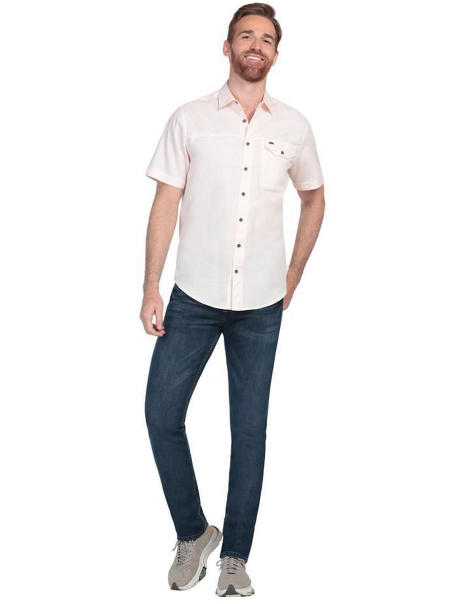Camisa casual de algodón manga corta para hombre 4