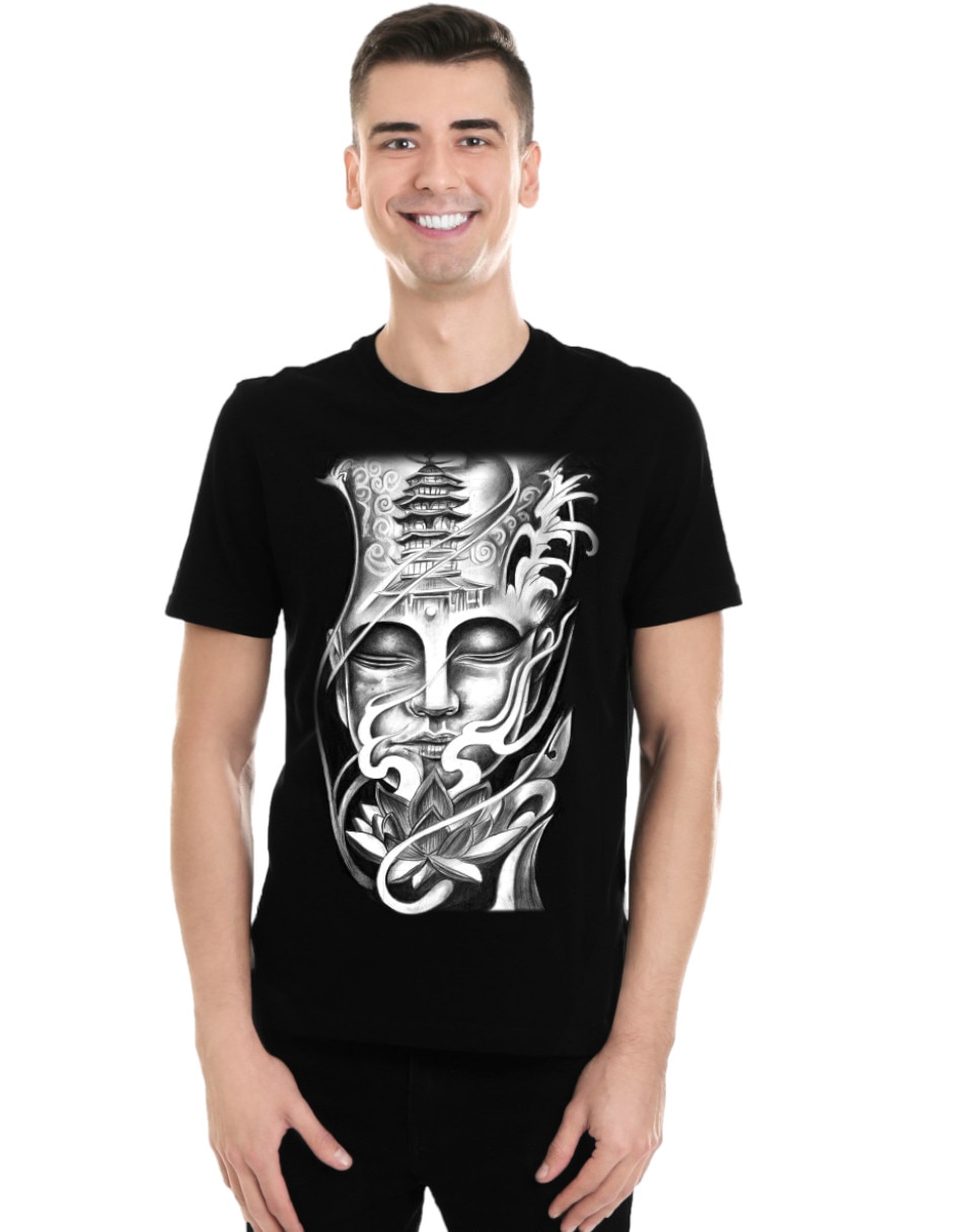 Playera buda espiritual mantra zen yoga cuello redondo para hombre